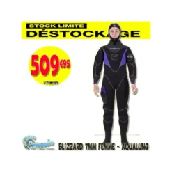 Combinaison Etanche BLIZZARD 2016 Femme 7mm D'Aqualung - DESTOCKAGE
