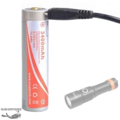 Batterie 18650 3400mAh Rechargeable Par USB - Orca