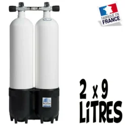 Bi-Bouteille De Plongée 2x9 Litres 230 Bars (Ø 171mm) - ROTH
