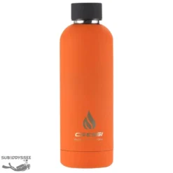 Bouteille THERMOS 500ml Caoutchouc ORANGE NOIR - Cressi
