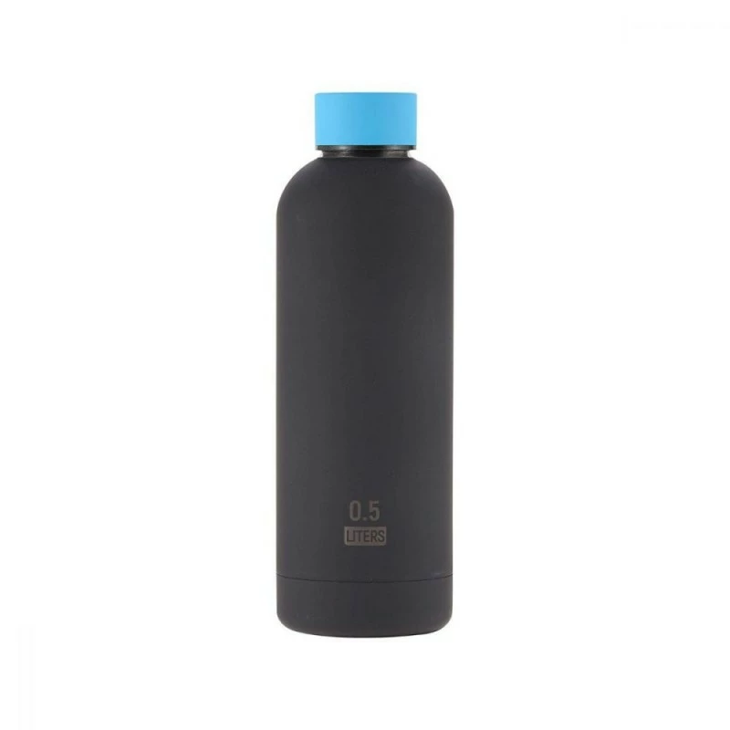 Bouteille THERMOS 500ml Caoutchouc NOIR BLEU - Cressi – Image 3