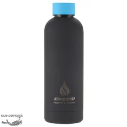 Bouteille THERMOS 500ml Caoutchouc NOIR BLEU - Cressi