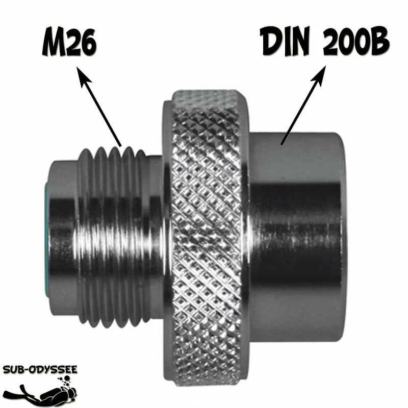 Adaptateur M26 MĂąle / DIN 232 Bars Femelle (G 5/8")