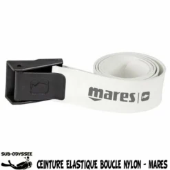 Ceinture Elastique Blanche Boucle Nylon - Mares