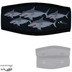 Protection NEOPRENE Sangle Masque BANDE DE REQUINS Double Velcro - ESM