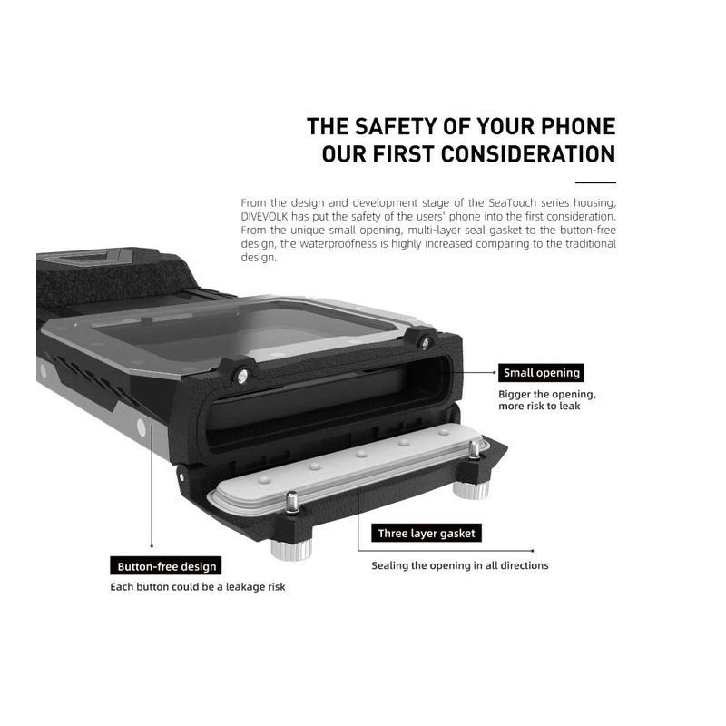 SEATOUCH 4 Max 60m Caisson Pour IPHONE 12/13, 12/13 Pro, 12/13 Pro Max - Divevolk â Image 8